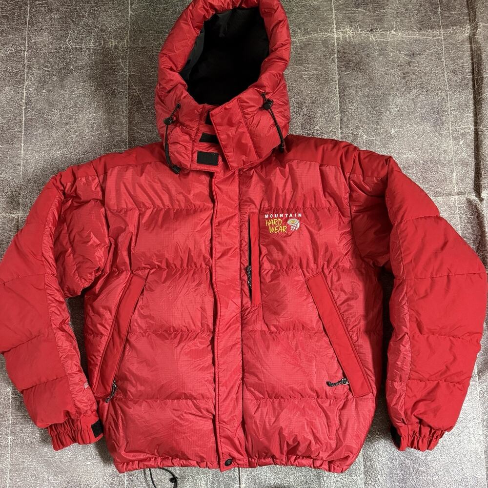 Men's Vintage Mountain Hardwear Sub Zero Conduit SL Red Down Puffer Jacket Sz L